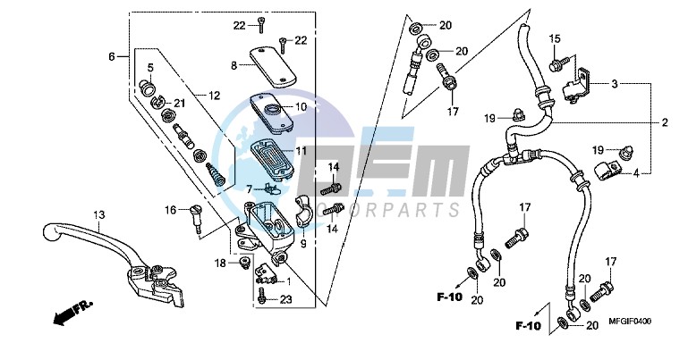 FR. BRAKE MASTER CYLINDER (CB600F/ F3)