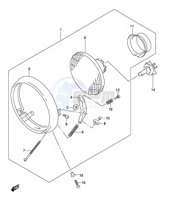 GZ250 (P19) drawing HEADLAMP (MODEL K2 P24)