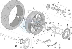 RSV4 1000 RR E4 ABS (APAC) drawing Rear wheel