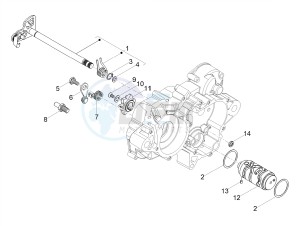 SMT 50 E4 (EMEA) drawing Gear box / Selector / Shift cam