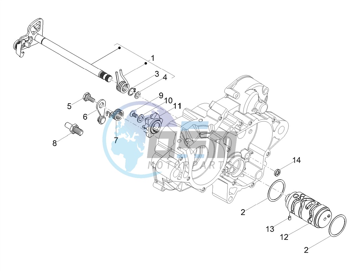 Gear box / Selector / Shift cam