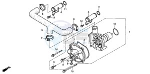 GL1500A GOLDWING ASPENCADE drawing WATER PUMP