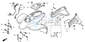 TRX400EX SPORTRAX 400 EX drawing FRONT FENDER (TRX400EXX-4)