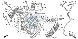 VT1100C2 drawing CYLINDER HEAD (FRONT) (VT1100CS/CT)