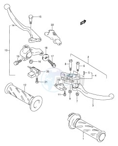 GSF250V (E24) Bandit drawing HANDLE LEVER