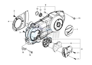 GTS 250 drawing Clutch cover