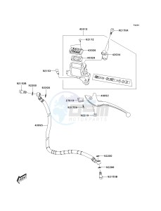 KSF 50 B [KFX50] (B7F-B9S) B8F drawing FRONT MASTER CYLINDER