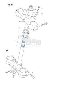 RM250 (E3) drawing STEERING STEM