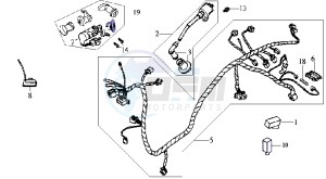 JET EURO X 50 BC ENGINE drawing WIRING HARNASS - ELECTRONIC PARTS