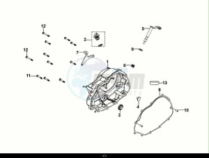 NH-T 200I (MG20BW-EU) (E5) (M1) drawing R. CRANK CASE COVER