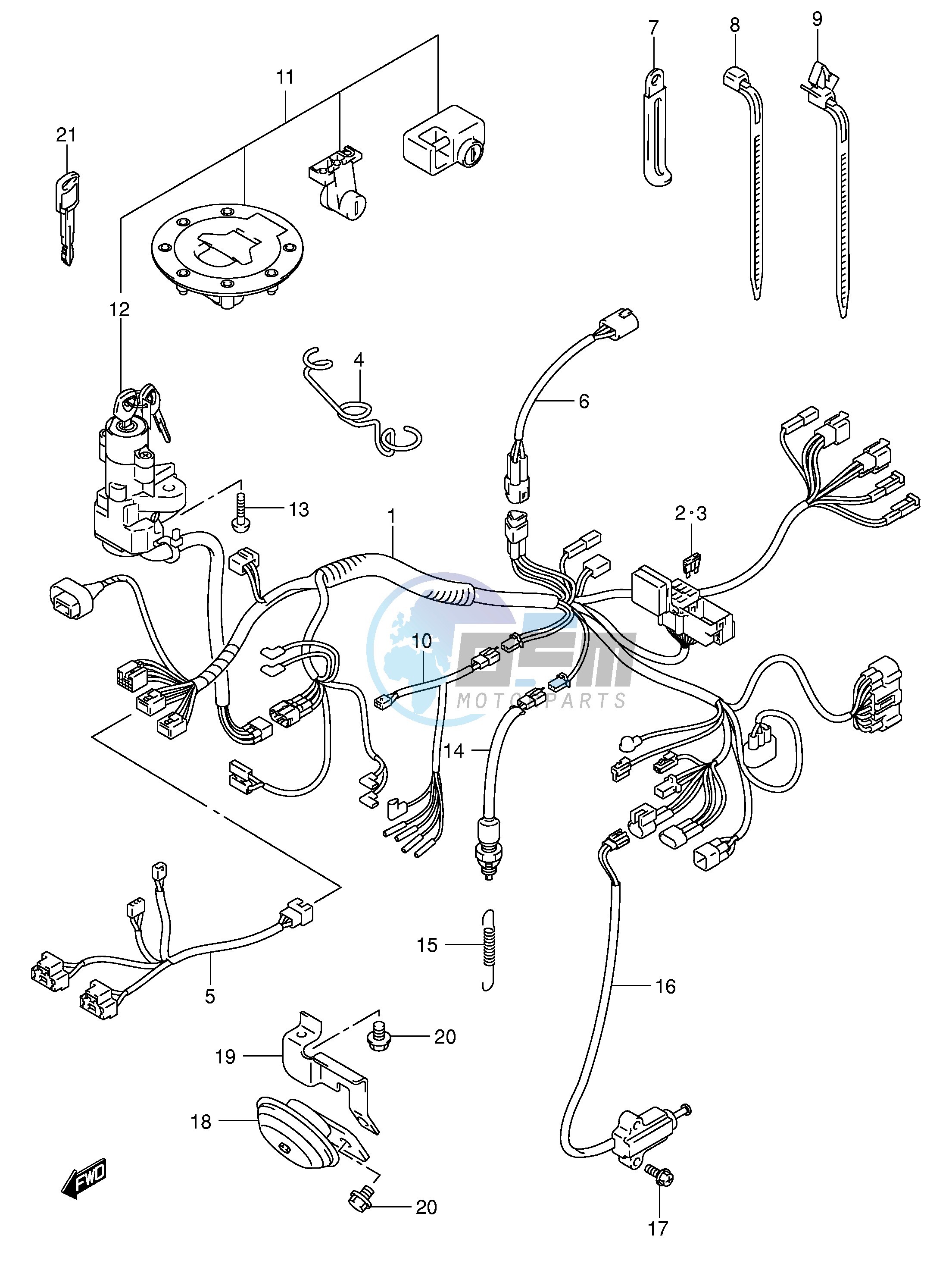 WIRING HARNESS (MODEL K3)