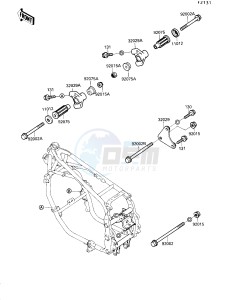 ZX 600 C [NINJA 600R] (C1-C2) [NINJA 600R] drawing FRAME FITTINGS