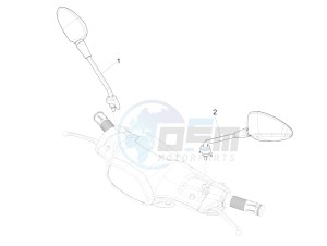 150 Sprint 4T 3V ie (APAC) (AU, CD, EX, JP, RI, TH, TN) drawing Driving mirror/s