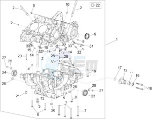 RSV4 1000 RACING FACTORY E4 ABS (EMEA) drawing Crankcases I