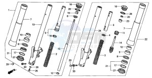 GL1500CD drawing FRONT FORK