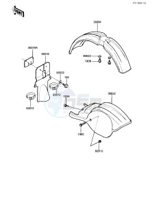 KX 250 B [KX250] (B1) [KX250] drawing FENDERS