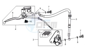 JET EURO X 50 drawing BRAKE CALIPER FOR / BRAKE LEVER / BRAKE LINES