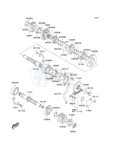 KLX 125 A (A6F) A6F drawing TRANSMISSION