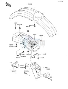 KL 250 D [KLR250] (D4-D6) [KLR250] drawing FENDERS