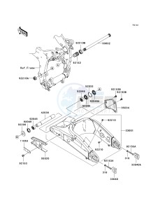 ZX 600 P [NINJA ZX-6R] (7F-8FA) P7F drawing SWINGARM