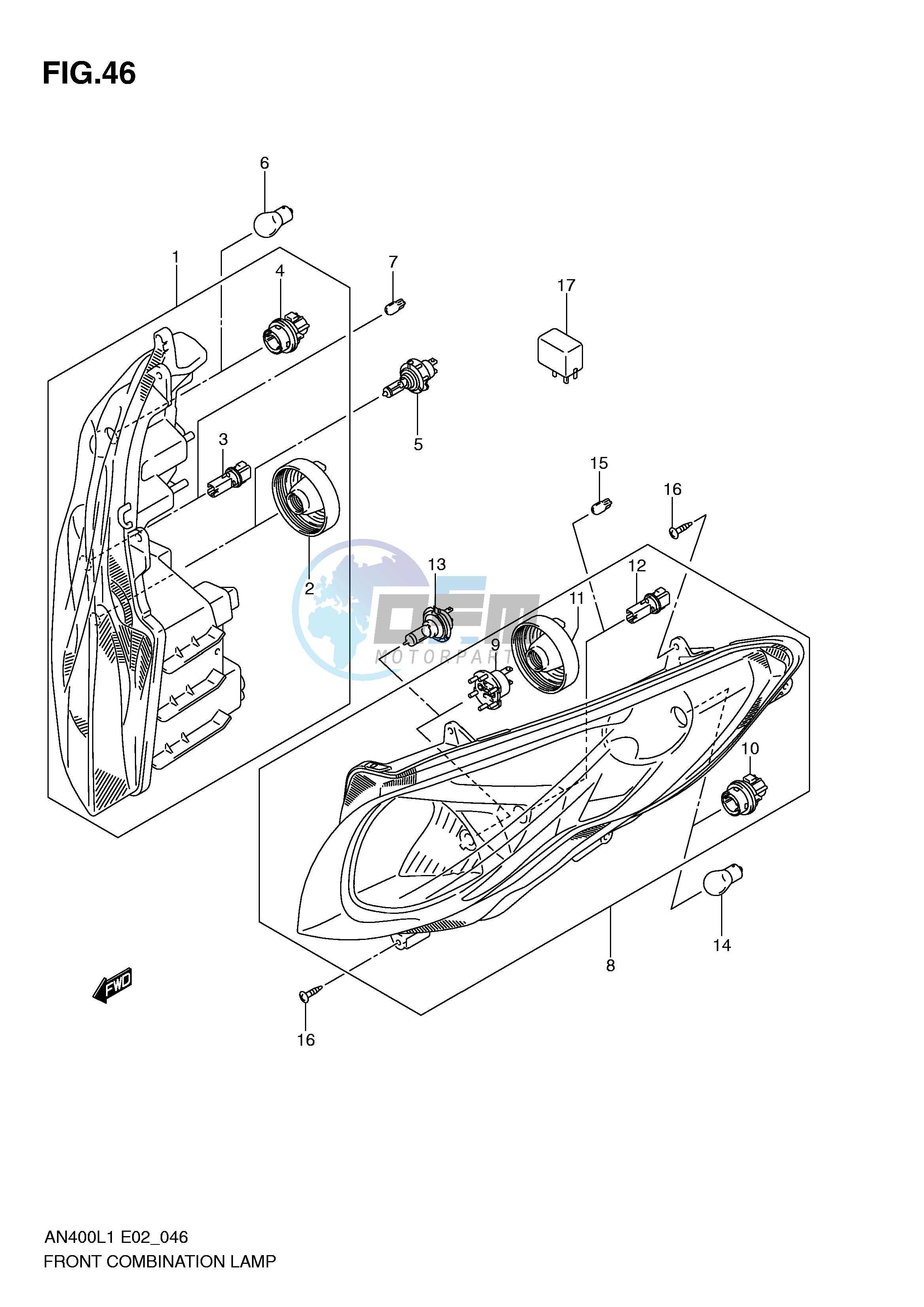 FRONT COMBINATION LAMP (AN400L1 E2)