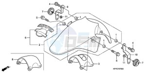 CBR125RWA Germany - (G / WH) drawing FRONT FENDER