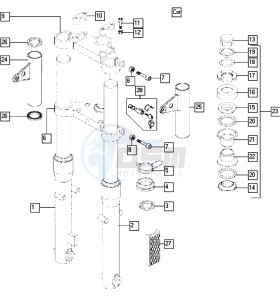 FLEXER_25-45kmh_K4-K7 50 K4-K7 drawing Front fork a