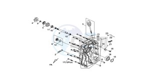 MAXSYM 400 EFI drawing CRANKCASE RIGHT / START MOTOR