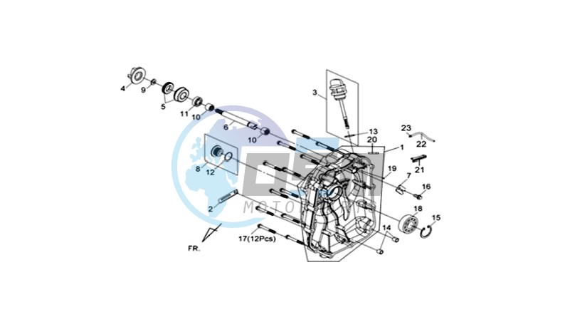 CRANKCASE RIGHT / START MOTOR