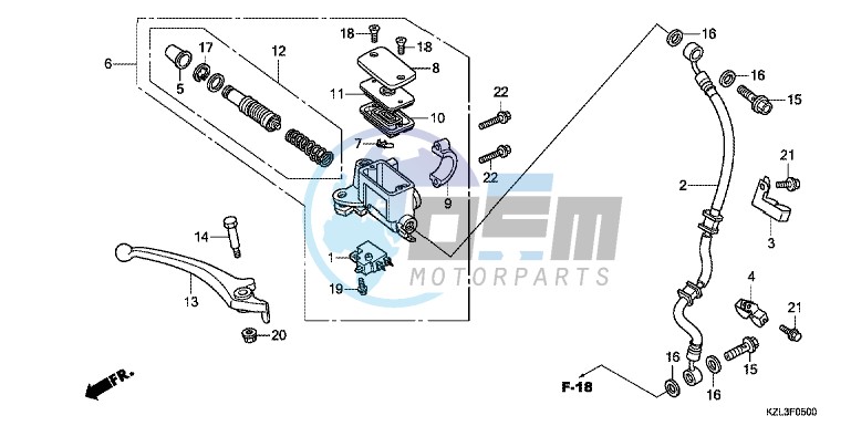 FR. BRAKE MASTER CYLINDER