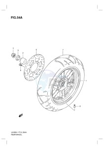 UH200 BURGMAN EU drawing REAR WHEEL (EXECUTIVE MODEL)