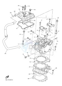 YZ450F (B115 B116 B117) drawing CYLINDER