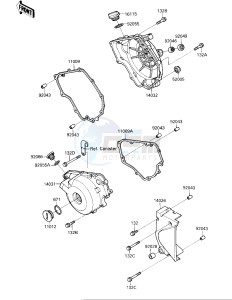 EX 250 F [NINJA 250R] (F2-F4) [NINJA 250R] drawing ENGINE COVER-- S- -