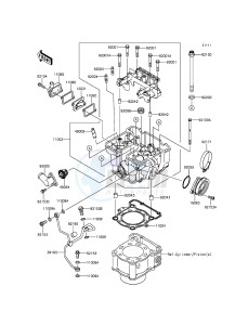 KLX250 KLX250SEF XX (EU ME A(FRICA) drawing Cylinder Head