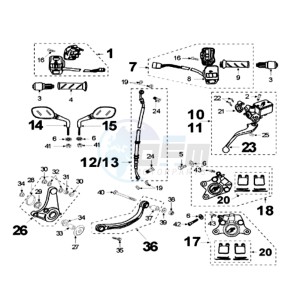 FIGHT LR drawing BRAKE CALIPER * AJP*