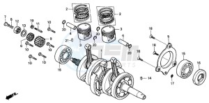 CB250 drawing CRANKSHAFT/PISTON