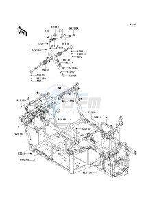 KRF 750 B [TERYX 750 4X4] (B8F) B8F drawing FRAME