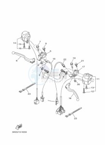 YBR125E YBR125 (BN9F) drawing HANDLE SWITCH & LEVER