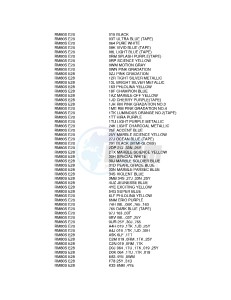 RM80 (E28) drawing * COLOR CHART *