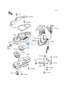 ZX 750 P [NINJA ZX-7R] (P1-P4) [NINJA ZX-7R] drawing METER-- S- -