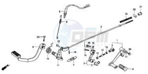 CB125T drawing CHANGE PEDAL/BRAKE PEDAL