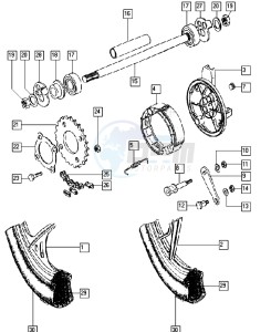 FLEXER_25-45kmh_K4-K7 50 K4-K7 drawing Rear wheel-alu