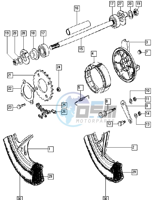 Rear wheel-alu