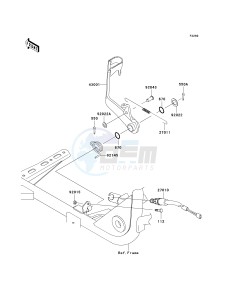 KVF 360 C [PRAIRIE 360 4X4 HARDWOODS GREEN HD] (C6F-C9F) C8F drawing BRAKE PEDAL