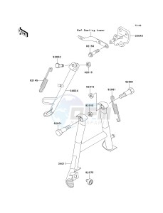 EX 250 F [NINJA 250R] (6F-7F) F6F drawing STAND-- S- -