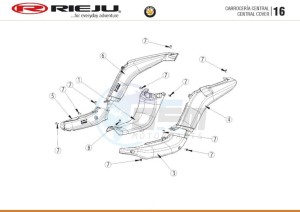 BYE-BIKE-WHITE drawing PLASTICS - COVERS MIDDLE