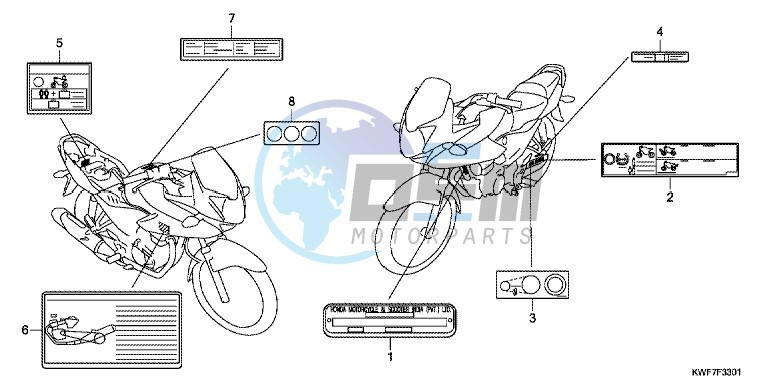 CAUTION LABEL (CBF125MA/ B/ D)