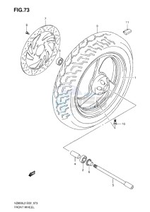 VZ800 drawing FRONT WHEEL