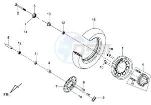 MIO 100 drawing FRONT WHEEL / BRAKE DISC