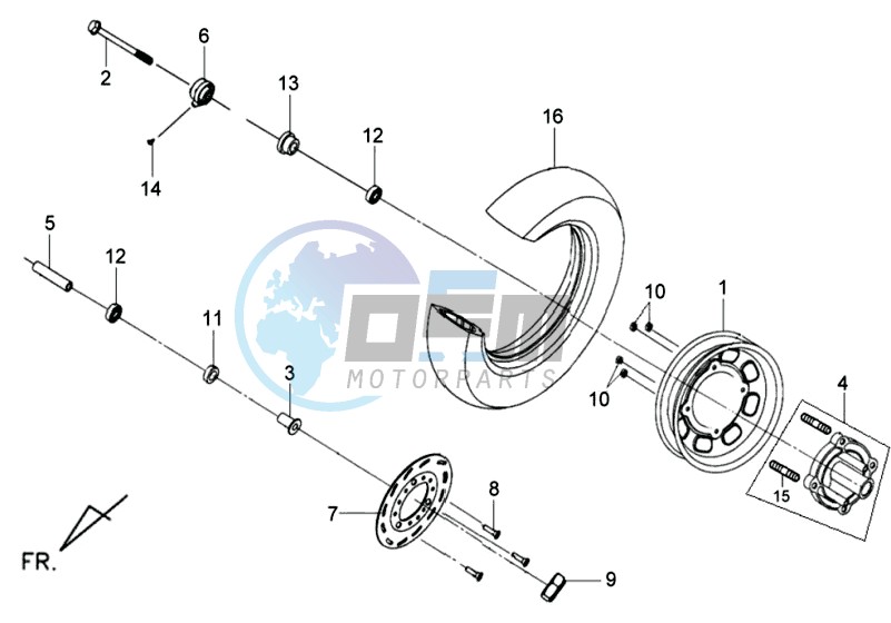 FRONT WHEEL / BRAKE DISC